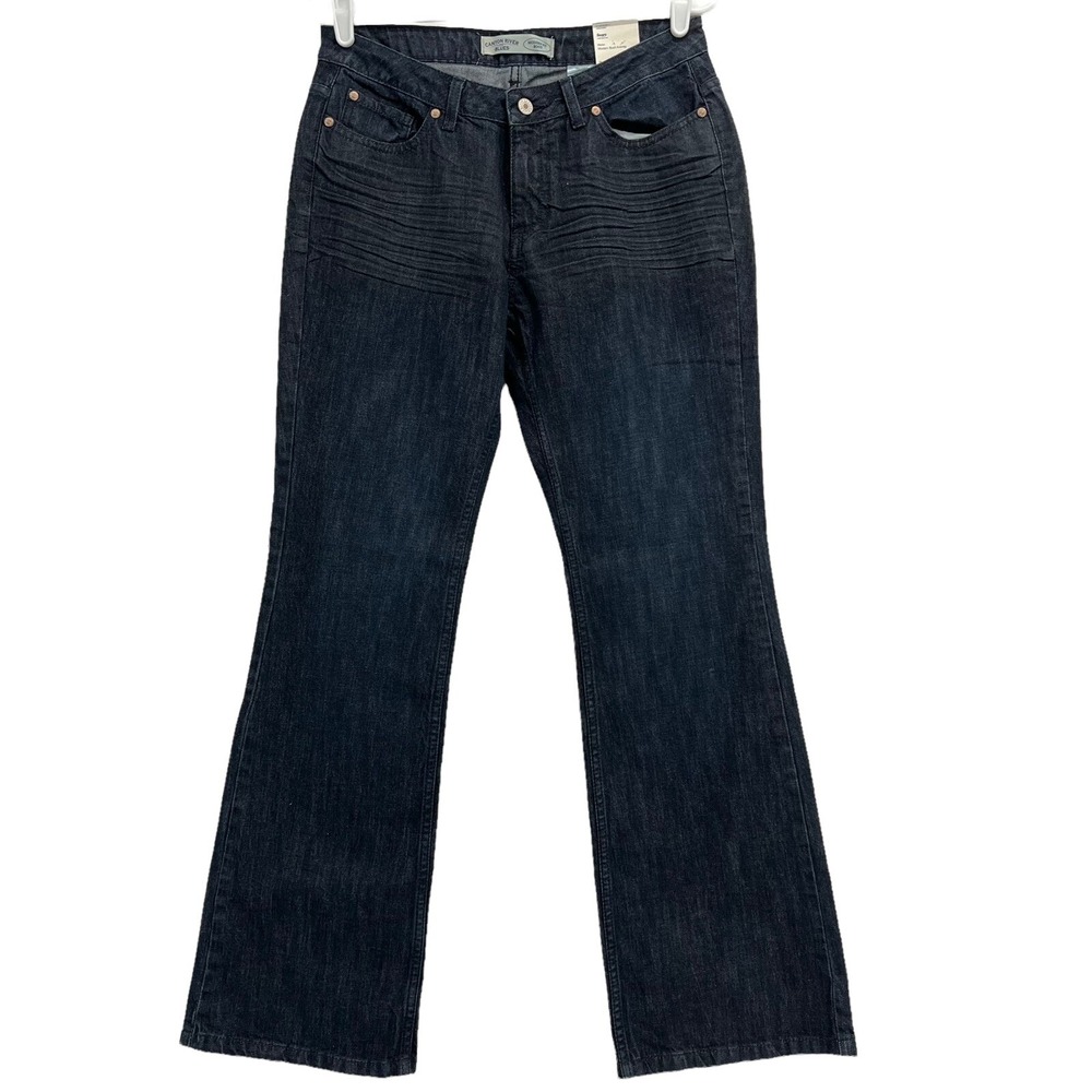 Canyon River Blues Women Navy Denim Jeans Size 8 Modern Fit Boot Cut Stretch NWT